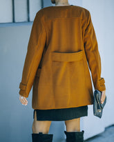 Spread The Warmth Pocketed Peacoat - Dark Camel